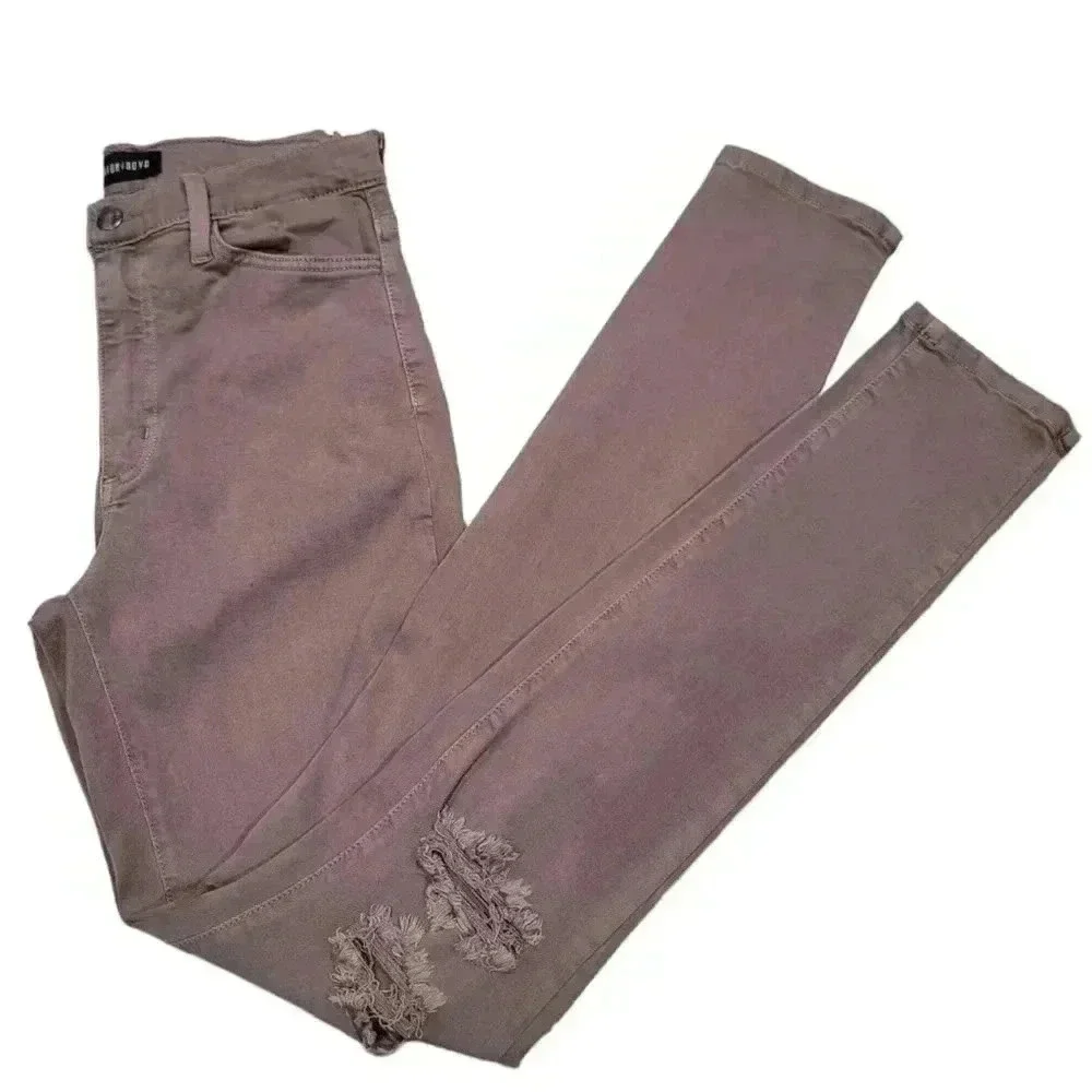 Fashion Nova High Waisted Pink Wash Skinny Jeans Stretchy Sexy Denim Size 9